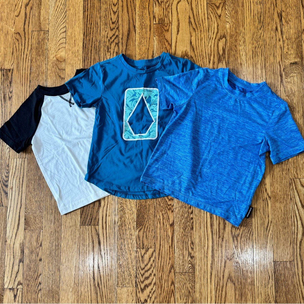3-Pack Kids Blue & White Short-Sleeve Tee Set 4/5T